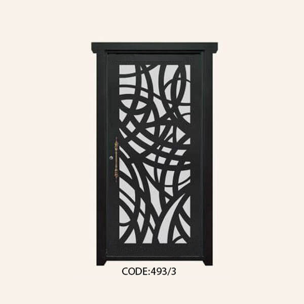 درب یک لنگه فلزی CNC طرح 493