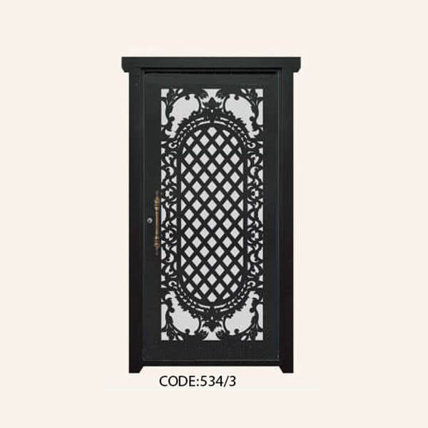 درب یک لنگه فلزی CNC طرح 534