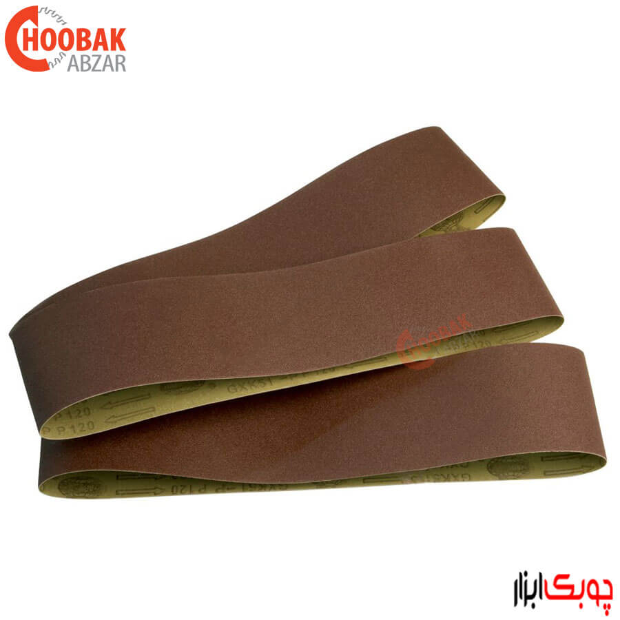 پک 3 عددی سنباده نواری P120 ابعاد 100×914 میلیمتر شپخ