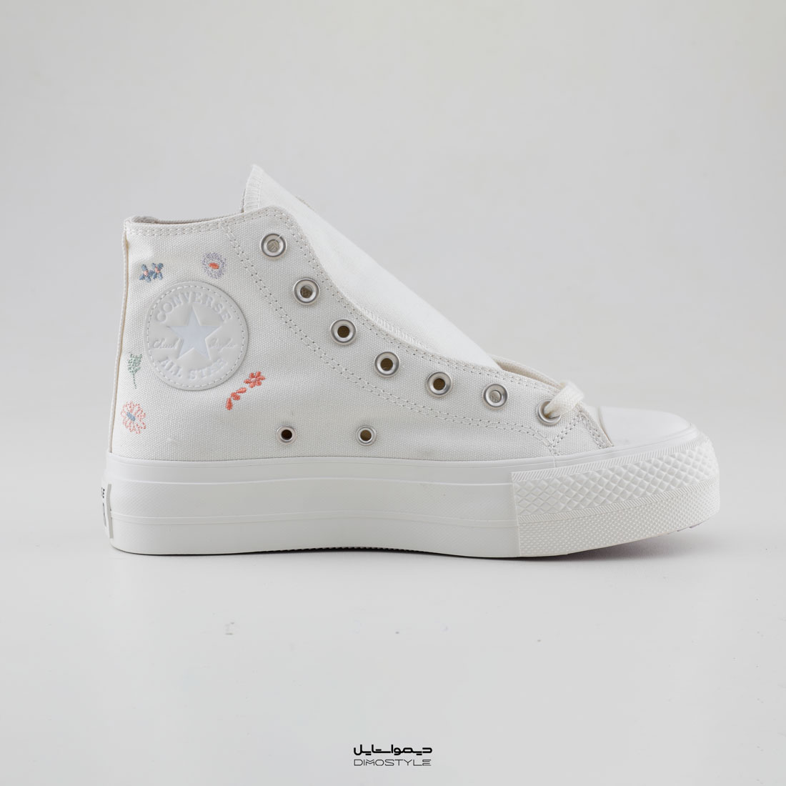 کفش اسپرت کانورس زنانه ساق بلند CONVERSE BEIGE/GOLE/WITE