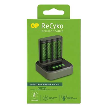 شارژر و باتری فست شارژ (GP SPEED CHARGER(USB)+DOCK)