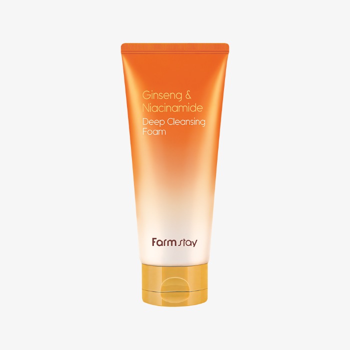 فوم پاک‌کننده عمیق  حاوی جینسینگ و نیاسینامید فارم‌استی – Farmstay Ginseng & Niacinamide Deep Cleansing Foam 180ml