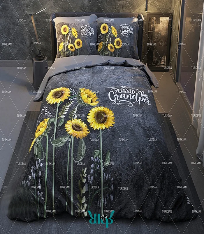 روتختی طوسی دونفره آفتاب گردان کد d324