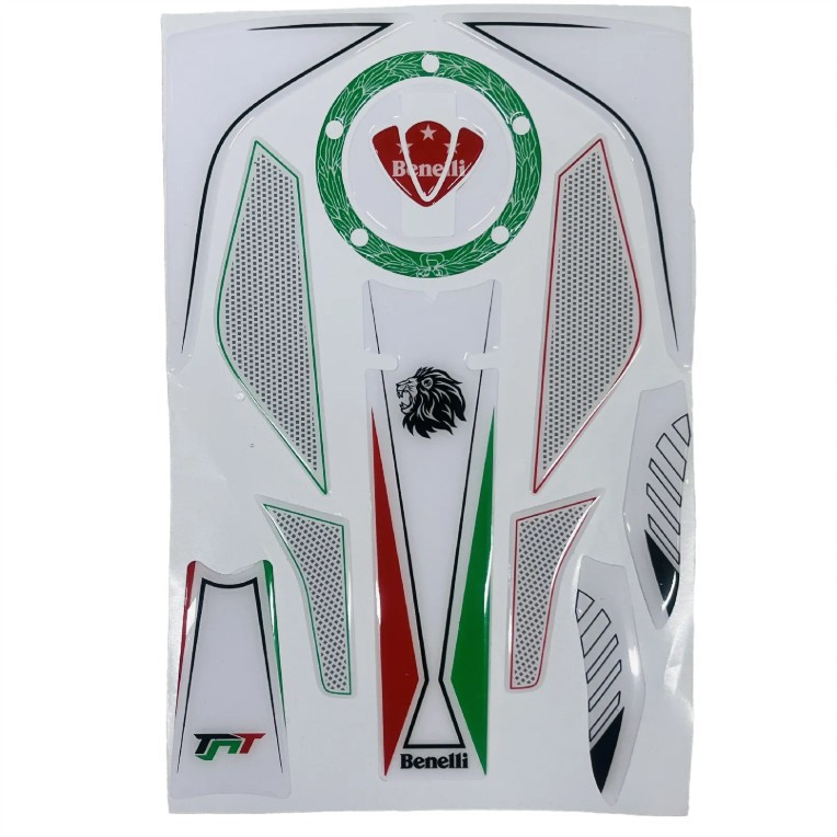 برچسب باک و بدنه موتور سیکلت وارون مدل ژله ای کد W-67-WH مناسب برای بنلی 180