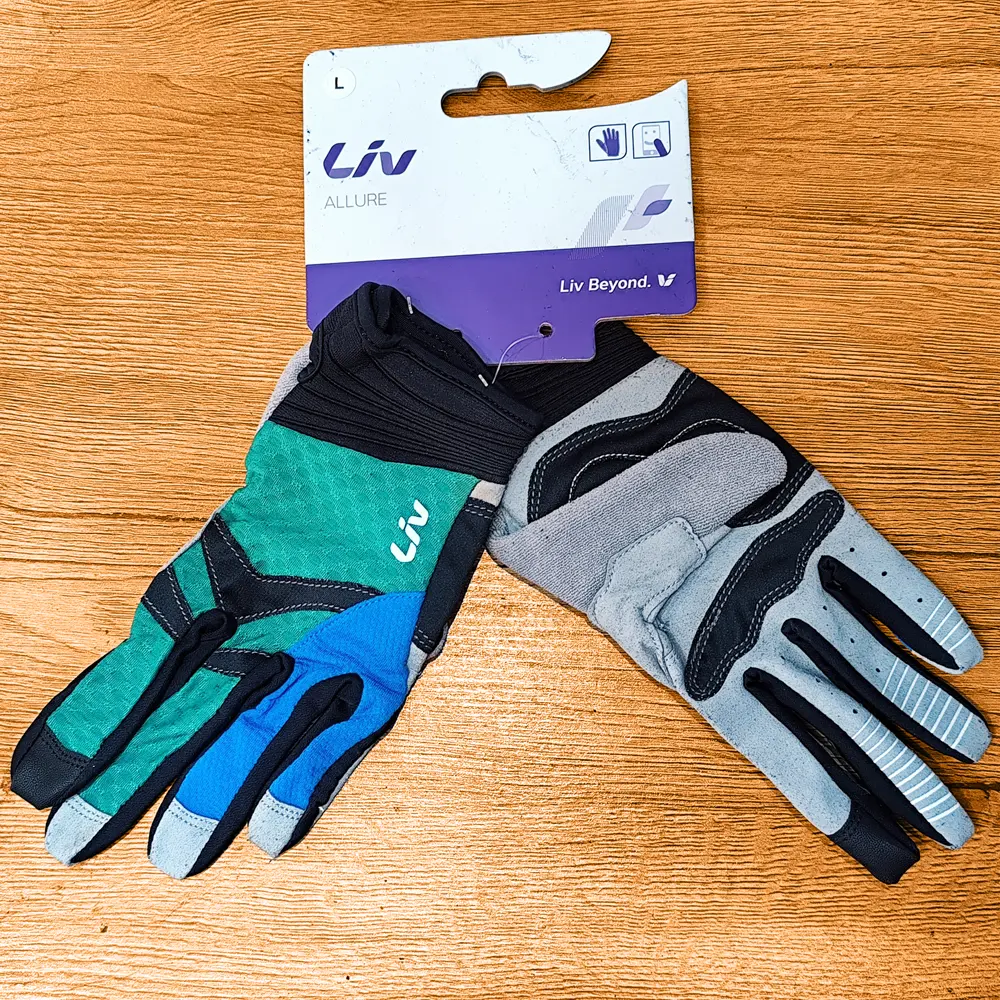 دستکش دوچرخه سواری LIV ALLURE Cycling Gloves سایز S مشکی سبز آبی