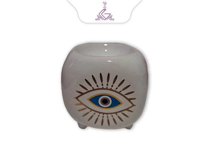 اسانسسوز سرامیکی مکعب طرح چشم نظر مناسب پخش رایحه و انرژی مثبت