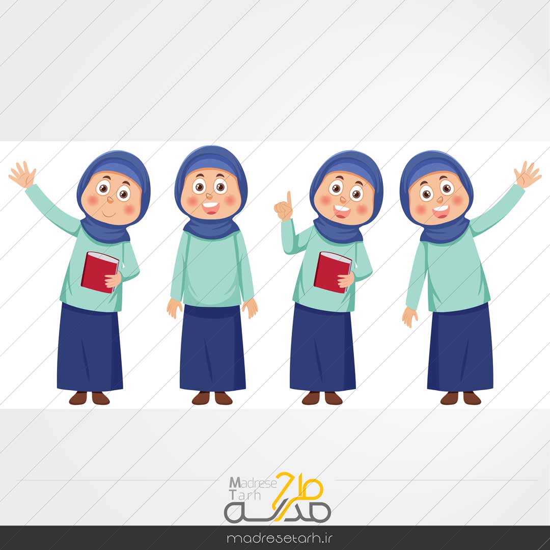 مجموعه کاراکتر دختر باحجاب