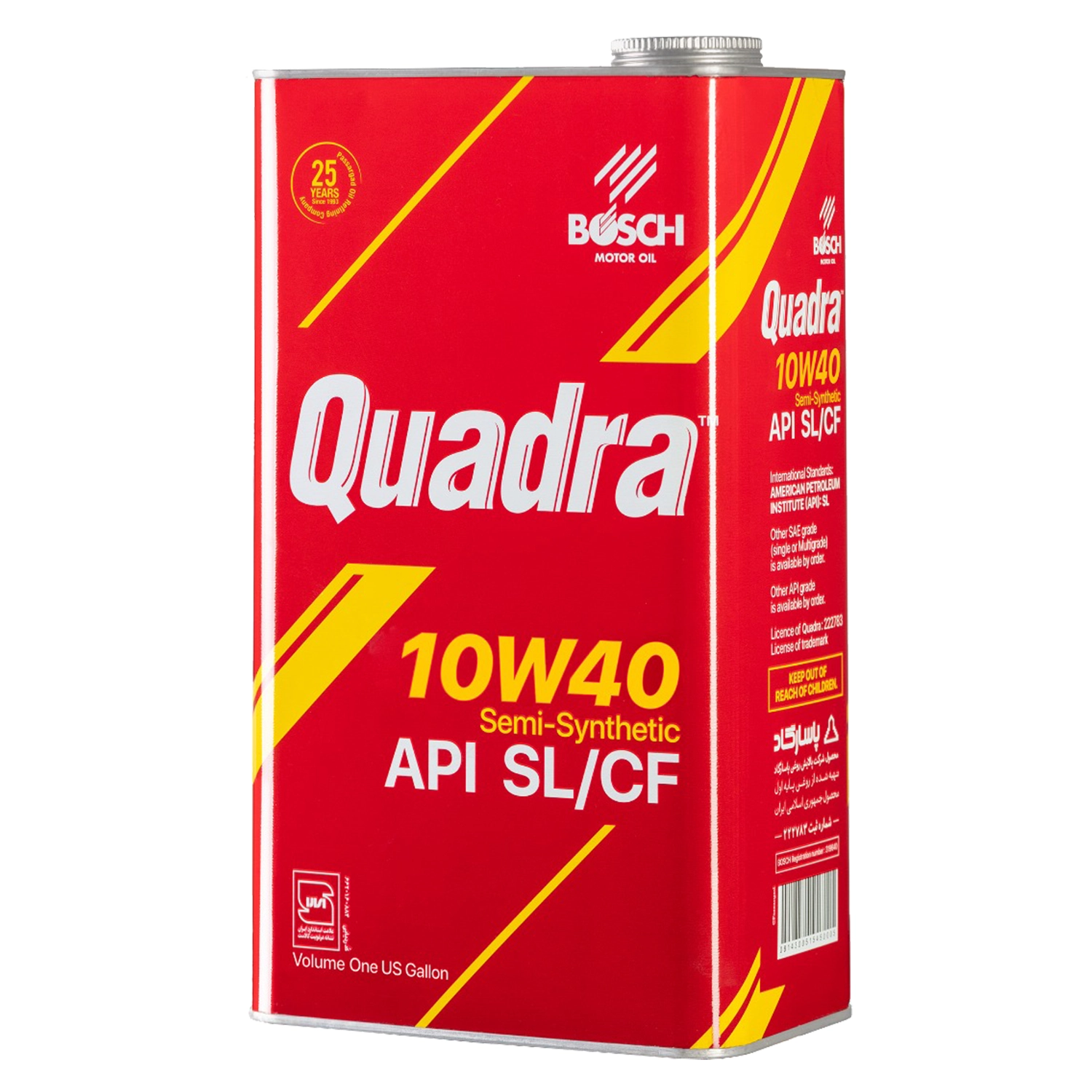 روغن موتور بوش مدل کوادرا 10W40 SL حجم 3/785 لیتر