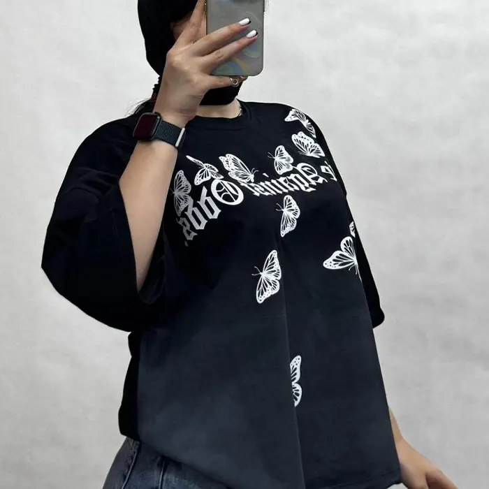 تیشرت لانگ پروانه ای