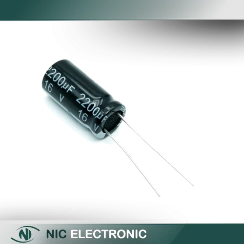 خازن الکترولیتی 2200UF/16V-10X20-105C-BLACK