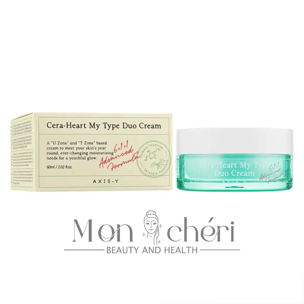 کرم دوگانه آبرسان و مرطوب کننده قوی پوست اکسیس وای Axis-y Cera Heart Moisturizing Face Cream 60 ml