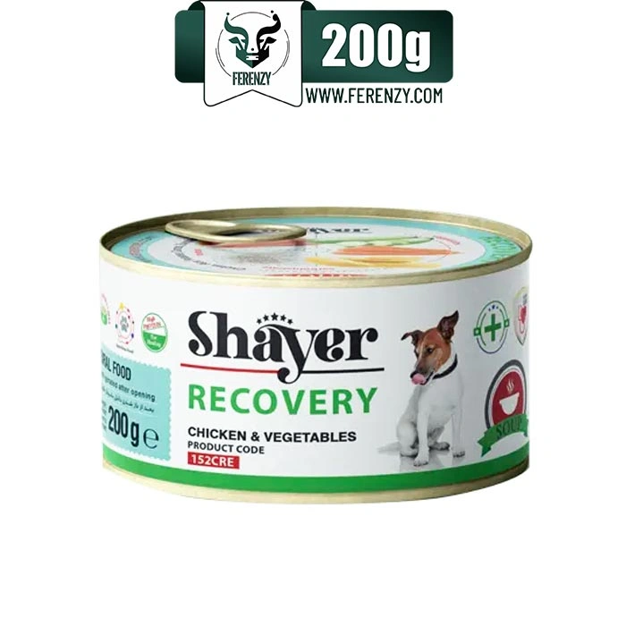 کنسرو سگ شایر طعم مرغ و سبزیجات مدل ریکاوری وزن 200 گرم Shayer Dog Recovery