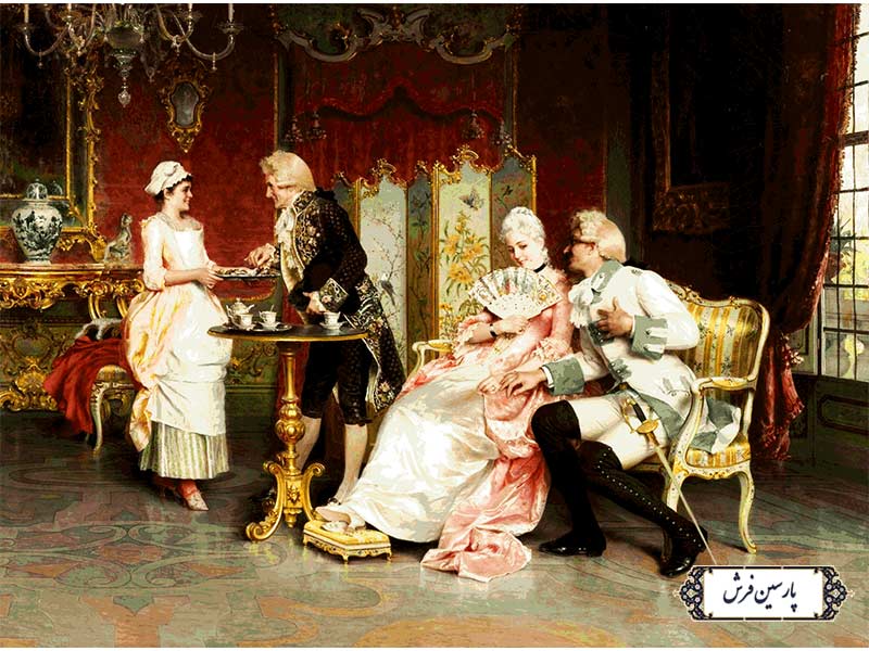 نخ و نقشه تابلو فرش فرانسوی ناز عروس - کد NF2342