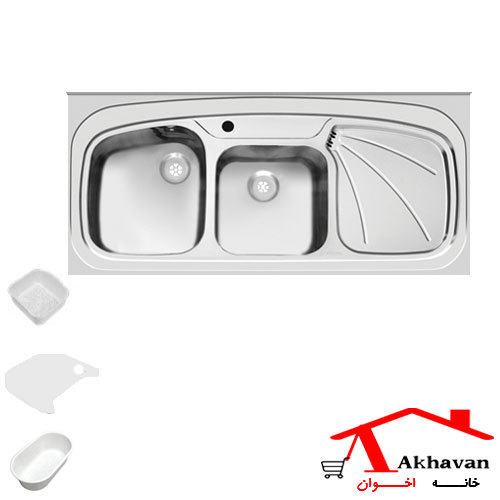 سینک ظرفشویی روکار کد 25sd اخوان