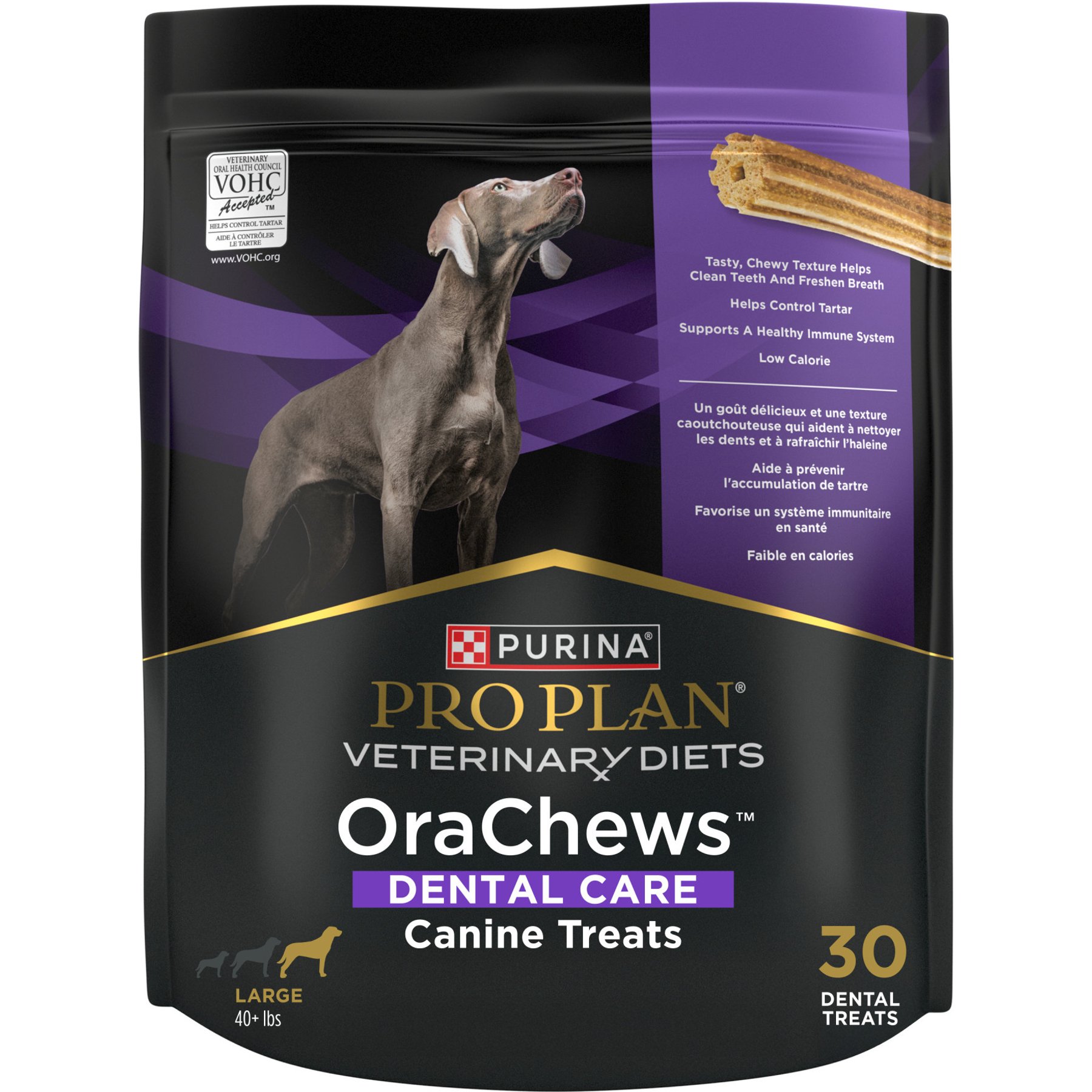 تشویقی سگ پورینا پرو پلن سگ بالغ نژاد بزرگ تشویقی دندان کم چرب مرغ ۳۰ عدد | Purina Pro Plan Dental Chews Large Low Fat Chicken 30ct