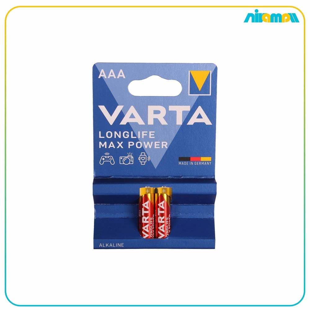 باتری نیم قلمی وارتا مدل Longlife Max Power بسته 2 عددی