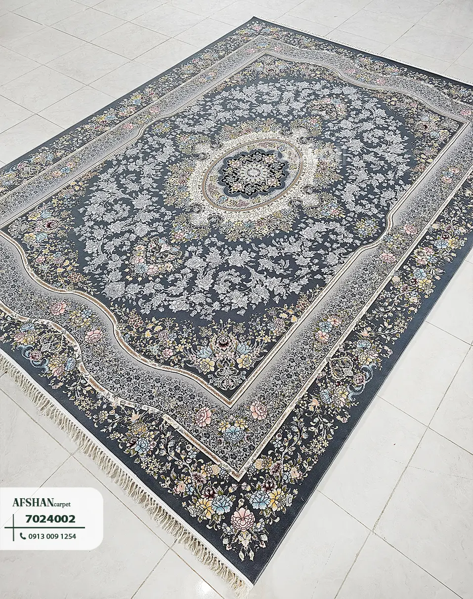فرش 700 شانه آکرلیک طرح ریحانه کد 7024002 آرزو