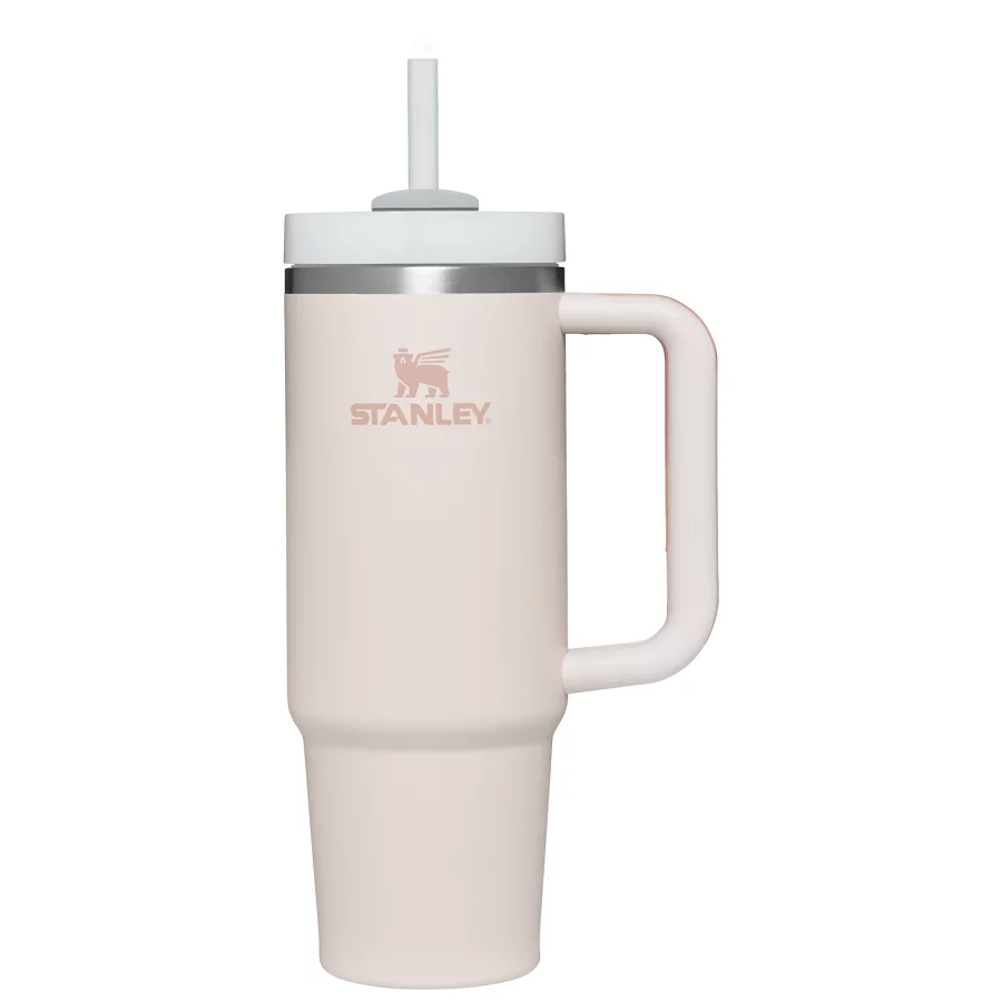ماگ دسته دار استنلی مدل Quencher Tumbler H2.0 ظرفیت ۱.۲ لیتر رنگ گلبهی