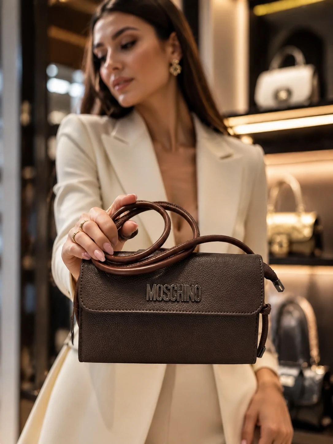 (کلاچ فلپ کلاسیک موسکینو)Moschino Classic Flap Clutch