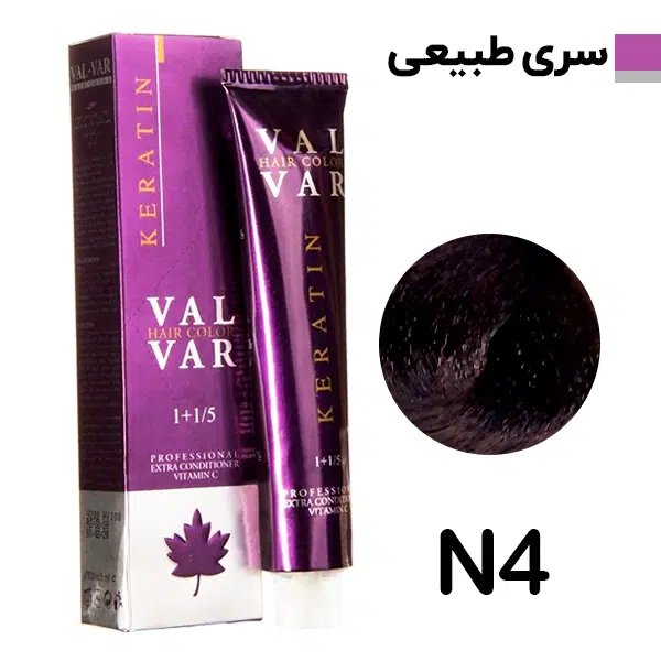 رنگ مو وال وار قهوه ای روشن سری طبیعی شماره N4