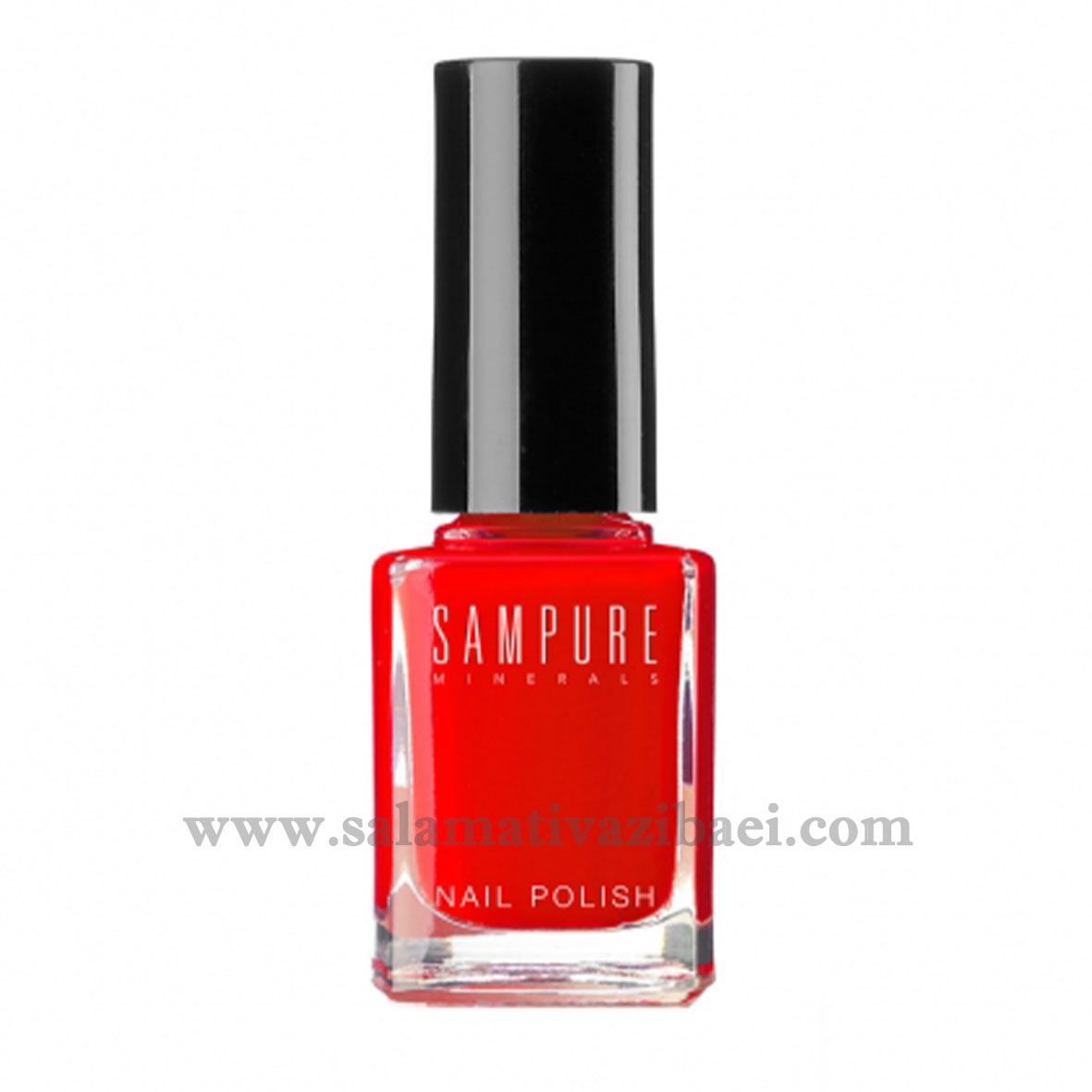 لاک ناخن براق بادوام مینرال و ارگانیک سمپیور انگلستان-SAMPURE-POPPY GLAMOROUS NAIL POLISH