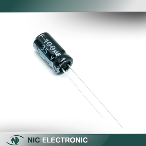 خازن الکترولیتی 100UF/35V-6.3X12-105C-BLACK