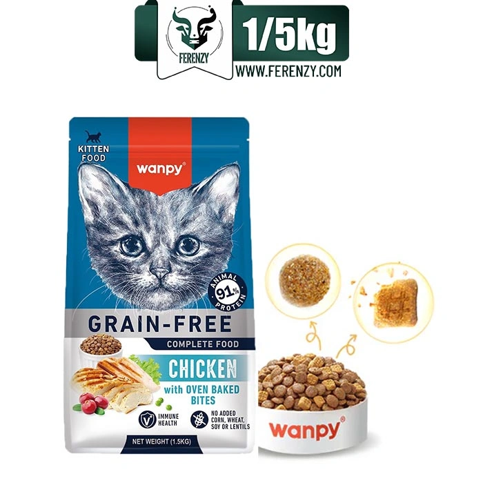 غذای خشک بچه گربه ونپی طعم مرغ وزن 1/5 کیلوگرم Wanpy Kitten Food Chicken