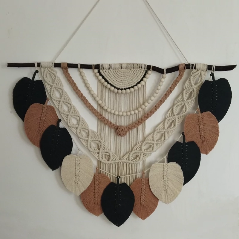 دیوارکوب ترکیبی برگ مکرومه