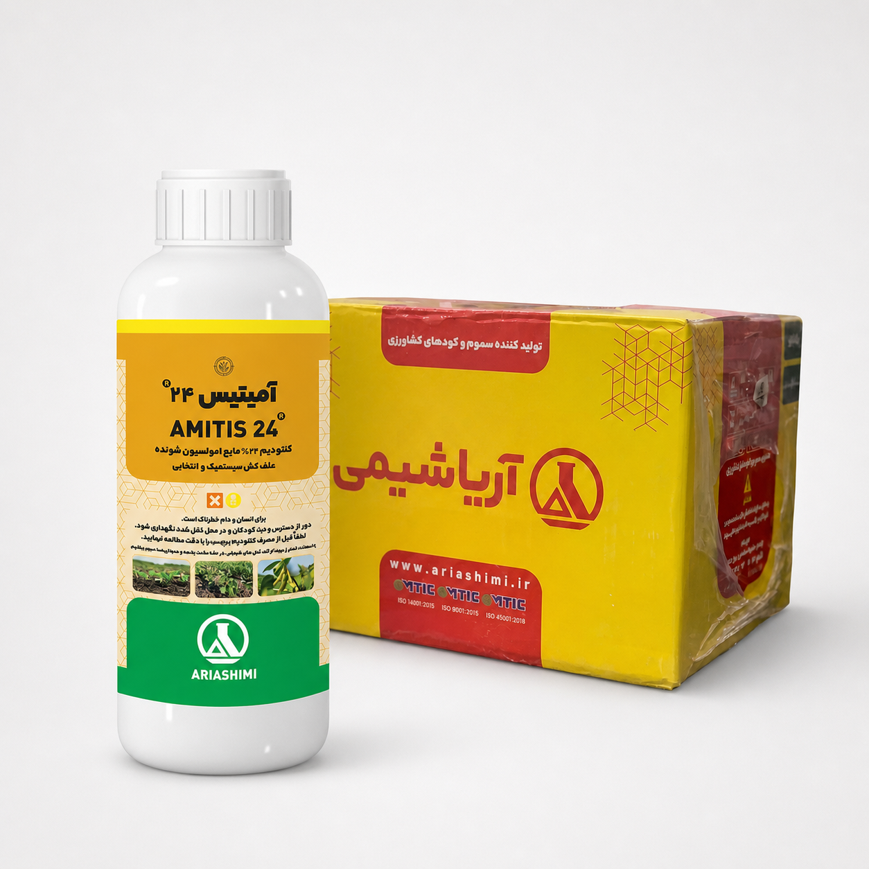 علف کش کلتودیوم (آمیتیس) ۲۴٪ EC آریاشیمی – بطری ۱ لیتری (فروش عمده – کارتن ۱۲ عددی)