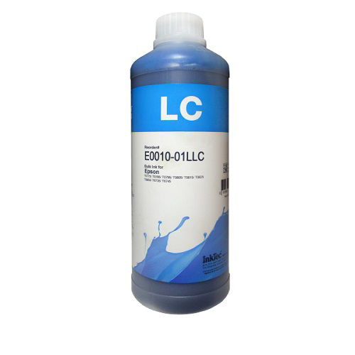 جوهر یک لیتری اینکتک آبی روشن پرینتر اپسون InkTec 1Litre Light Cyan Epson