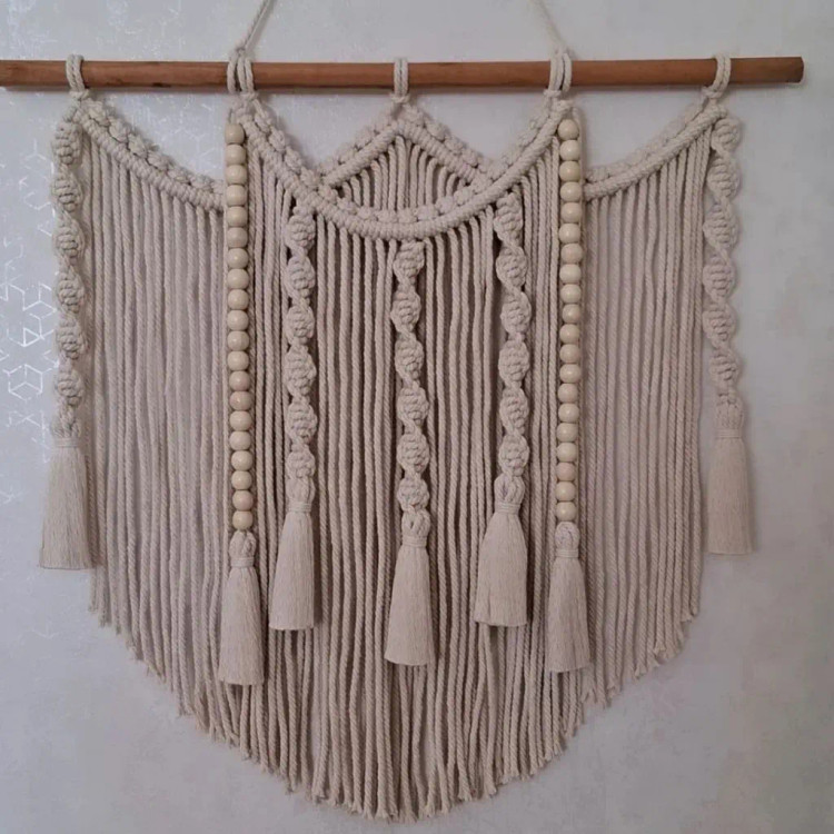 دیوارکوب مکرومه کد 178 برند گره چی و رنگ دلخواه