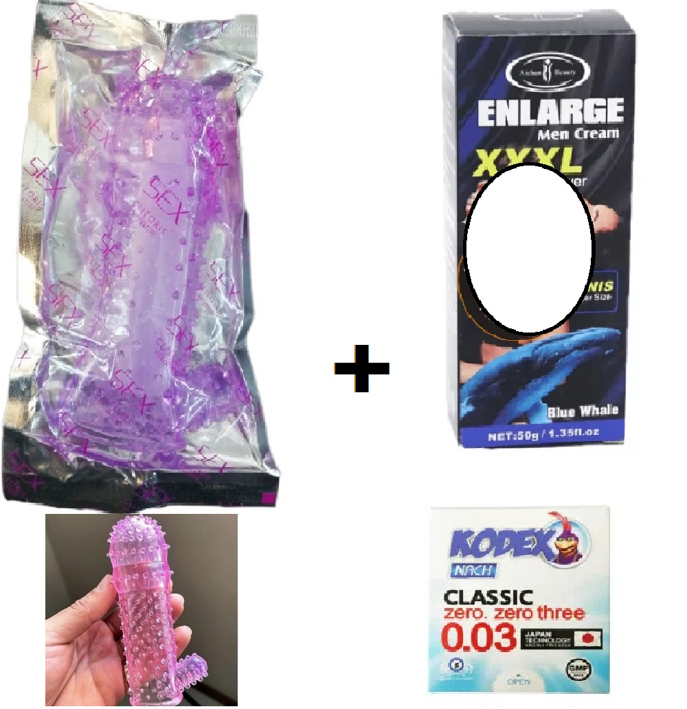کاندوم سیلیکونی ( کاندوم دائمی ) درجه 1 و ضخیم +کرم نهنگ آبی XXXL Super Power مخصوص افزایش سایز دائمی و فوری اقایان (گیاهی) از برند معروف Aichun Beauty +کاندوم نازک کدکس ( پکیج زناشویی ) (کپی)
