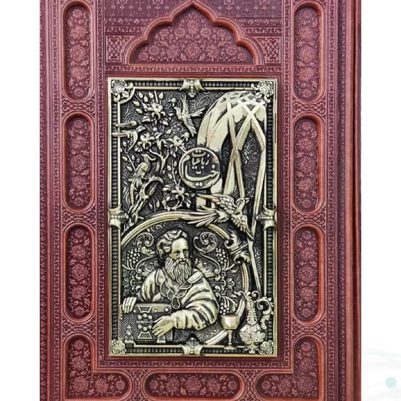 خیام وزیری گلاسه چرم قابدار کشویی طرح مس