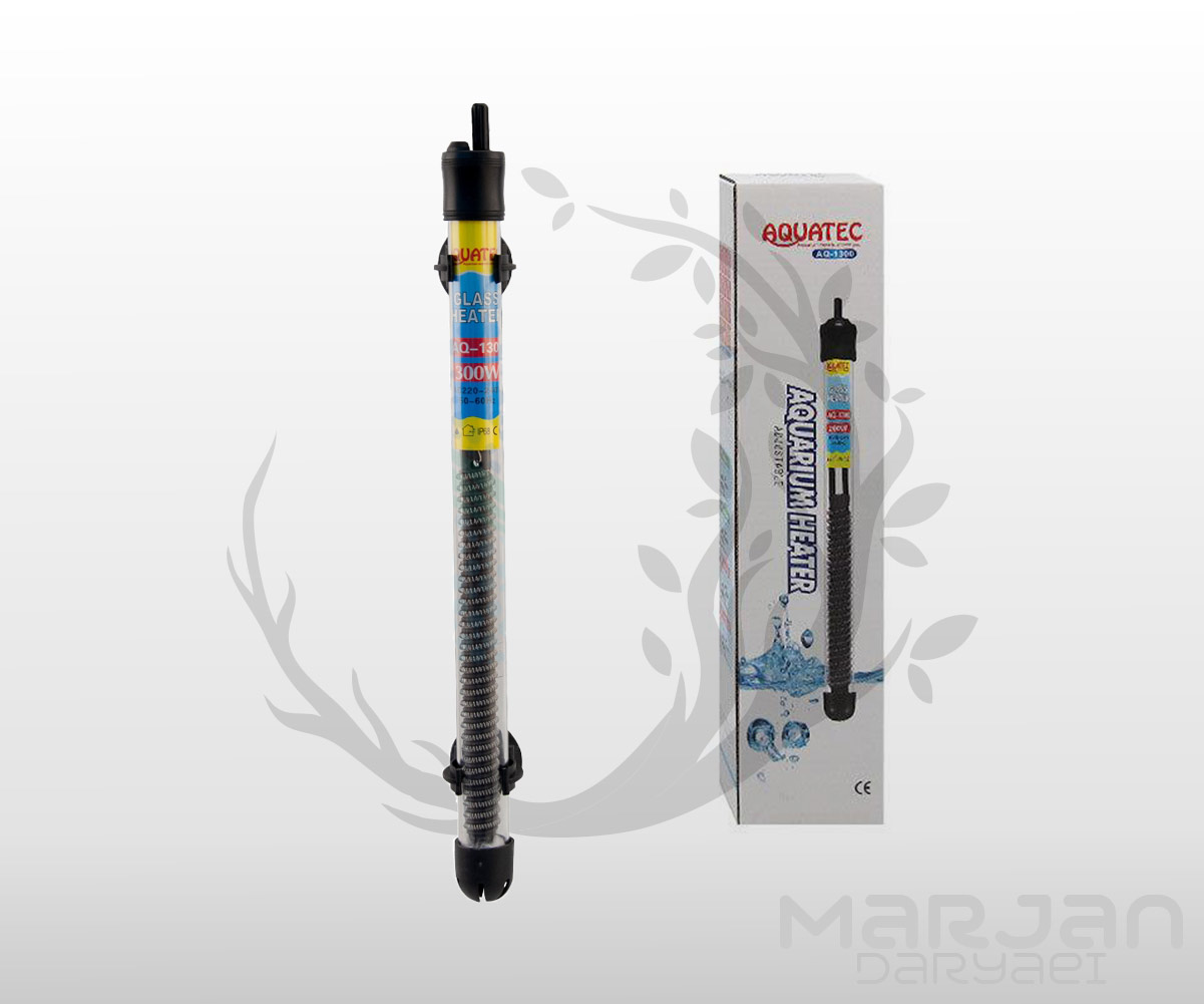 بخاری آکواریوم مدل AQ-1300 برند AQUATEC (300 وات)
