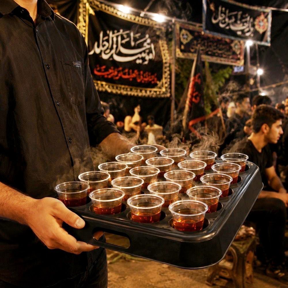 سینی محرمی ۲۰ خانه دسته دار