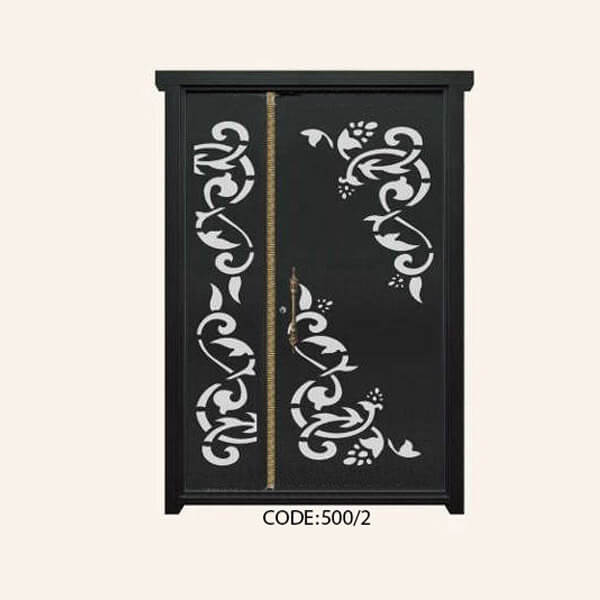 درب یک و نیم لنگه فلزی CNC طرح 500