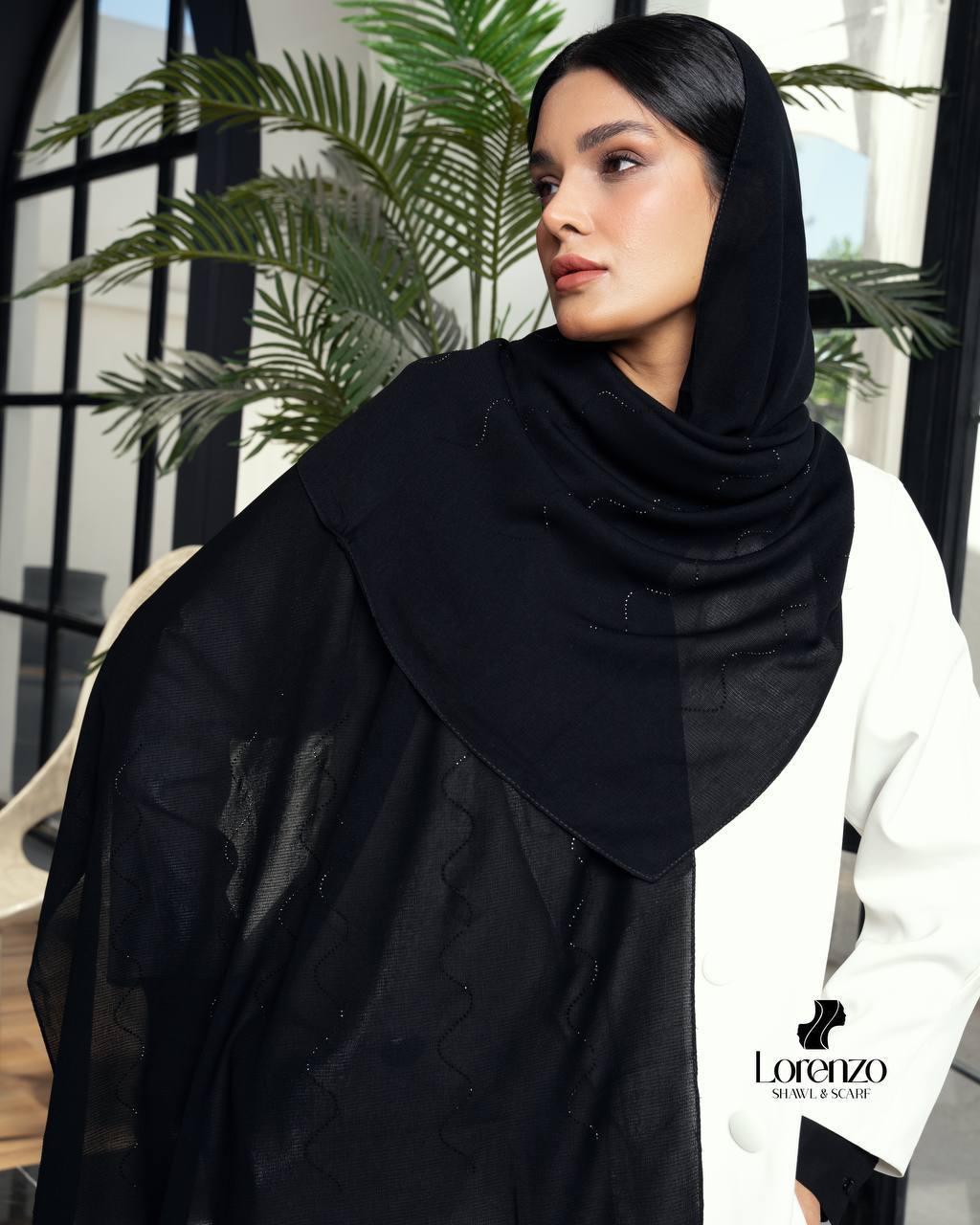 شال بلک سان نگینی طرح موجی