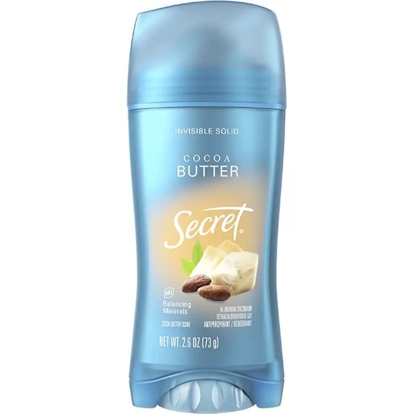 مام استیکی زنانه سکرت ضد تعریق مدل کره کاکائو حجم 73 گرم – 72 ساعته Ssecret Cocoa Butter