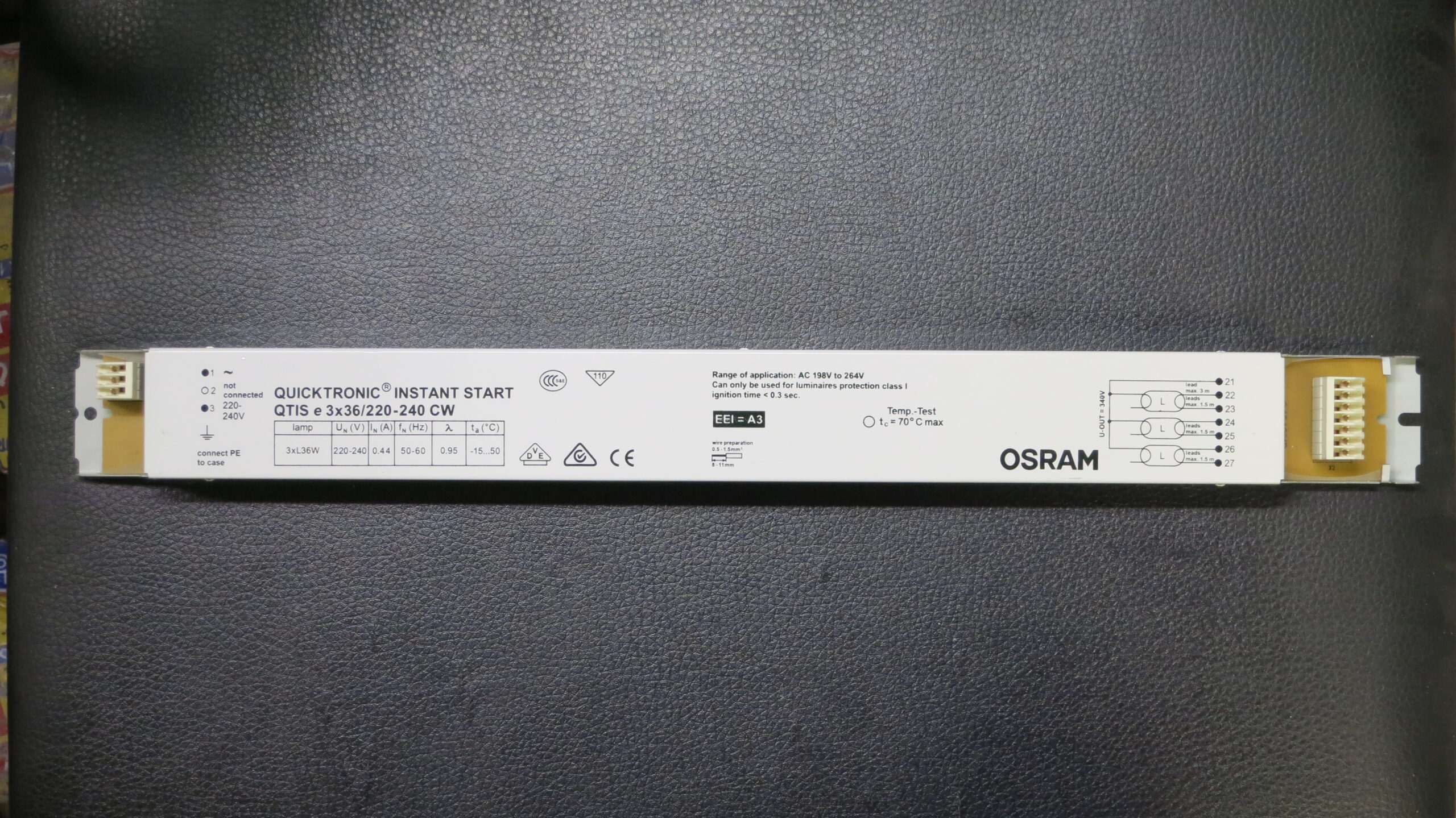 بالاست الکترونیکی 36*3 مارک اسرام (ترانس الکترونیکی )