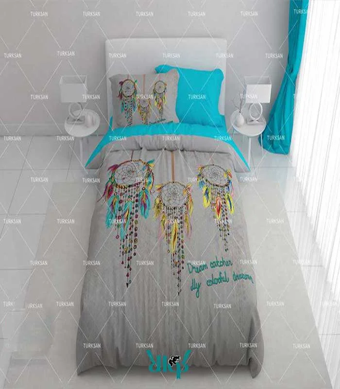 روتختی طوسی آبی طرح دریم کیچر کد d139