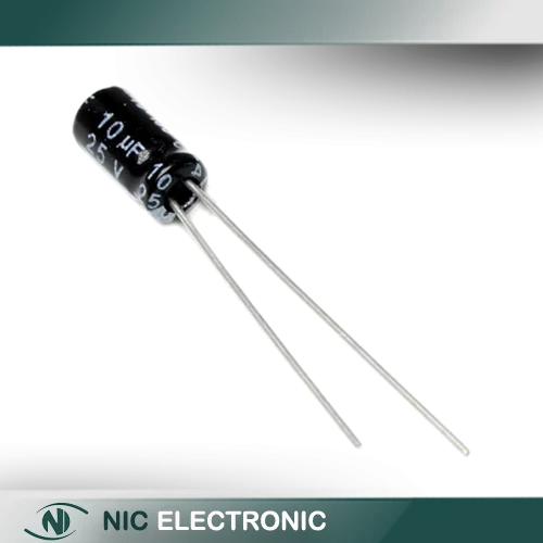 خازن الکترولیتی 10UF/25V-4X7-105C-BLACK