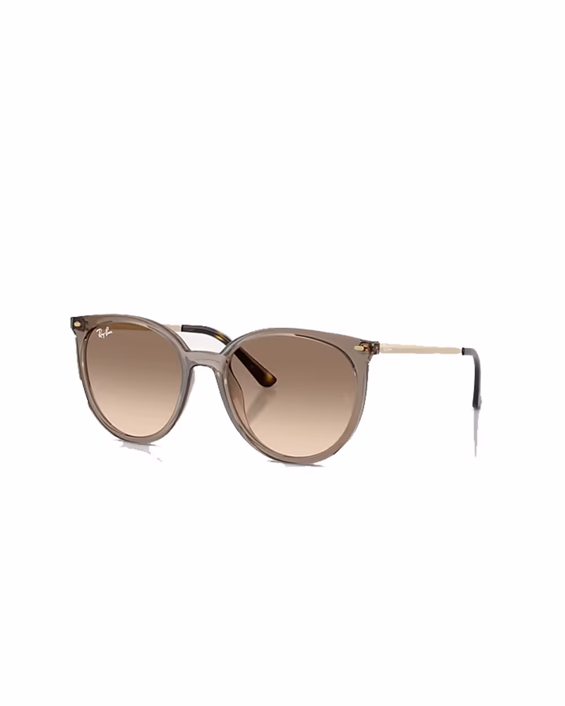 عینک آفتابی اسپرت ریبن مدل RayBan RB4464 - فريم كرمي دسته طلايي عدسي هايلايت قهوه اي