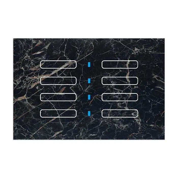 کلید هوشمند QUBIK MARBLE Glass keypad with 8 buttons, 120X80 Black