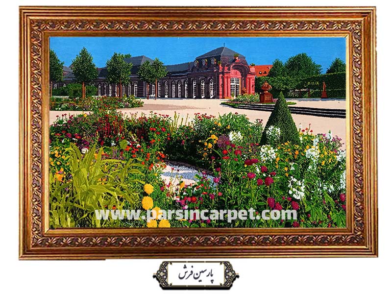 تابلو فرش دستباف تبریز طرح کاخ ورسای - کد TV701