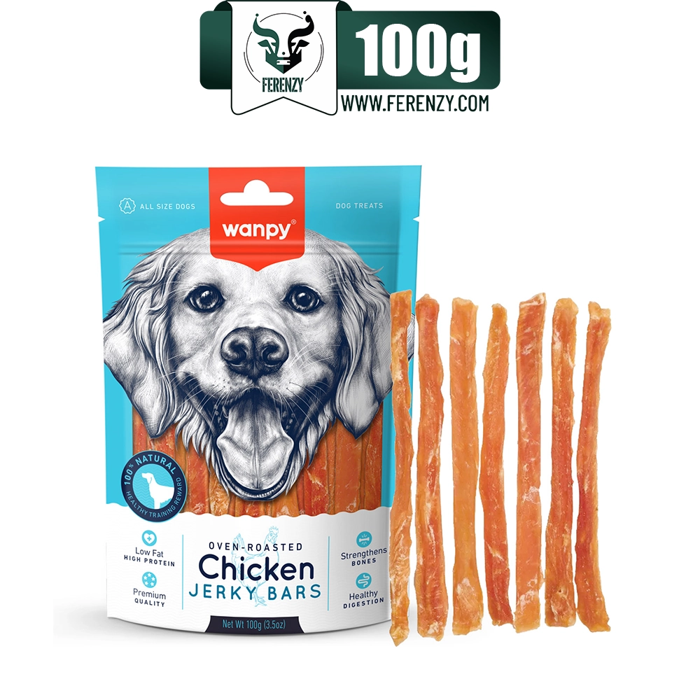 تشویقی سگ ونپی مدل چیکن جرکی بارز chicken jerky bars