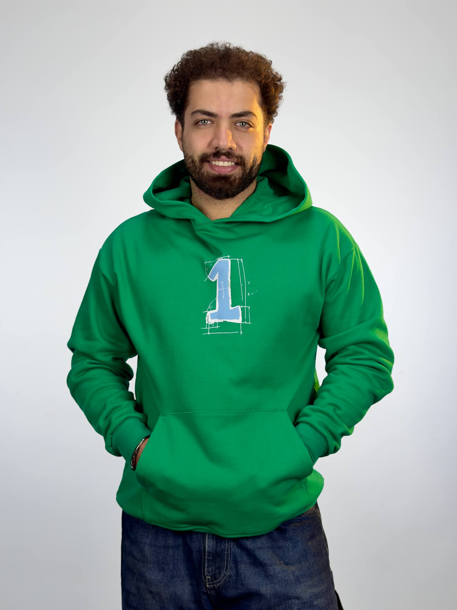 هودی چاپی 1 - سبز روشن, XXL