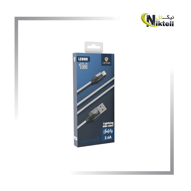 کابل شارژ usb به لایتنینگ لنیس فلزی مدل LC909i