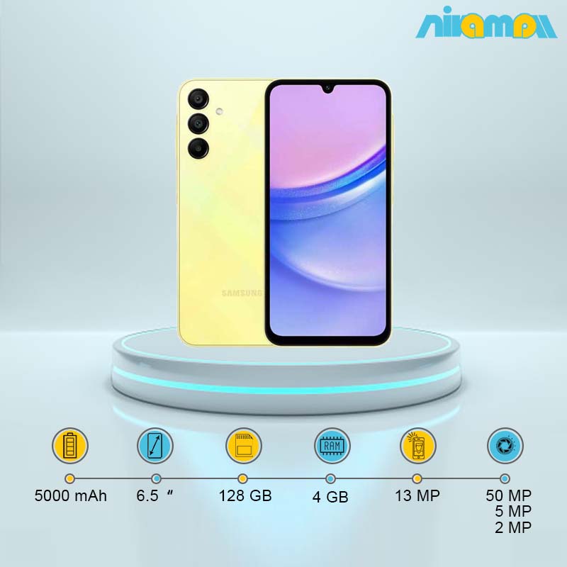 گوشی موبایل سامسونگ مدل Galaxy A15 دوسیم کارت ظرفیت 128 گیگابایت و رم 4 گیگابایت