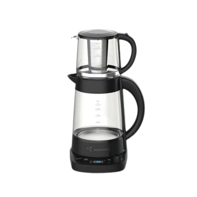 چای ساز مباشی مدل ME-TM308 ظرفیت کتری ۱.۷ لیتر با کتری شیشه‌ای
