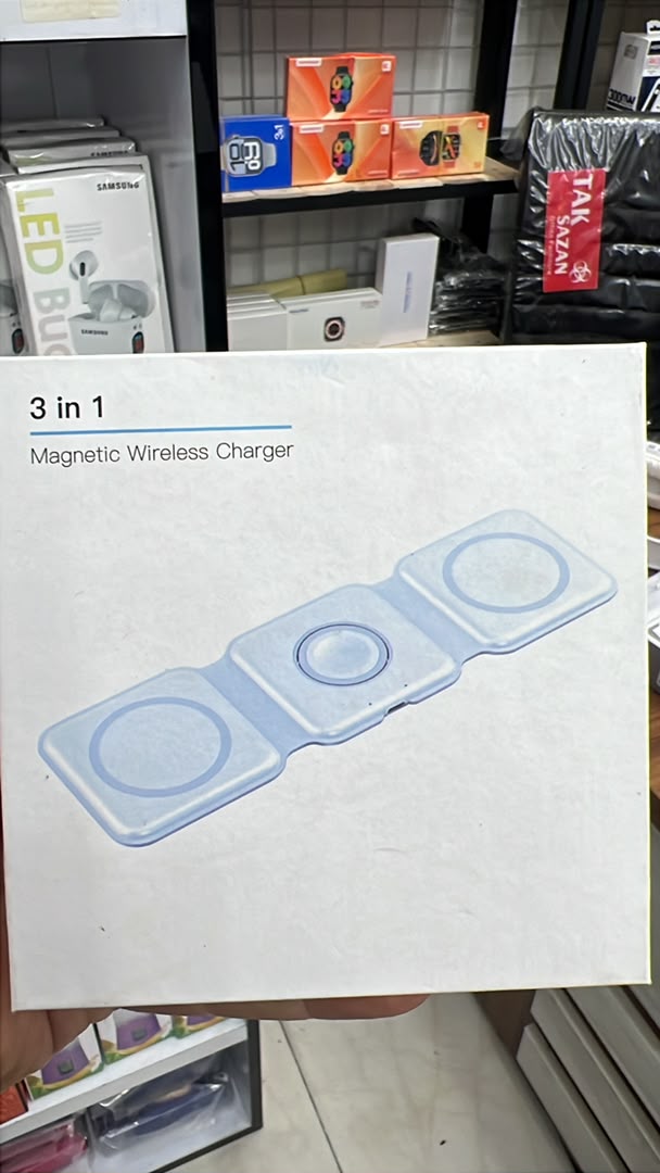 شارژر مغناطیسی بی سیم 3 در 1 مدل magnetic wireless